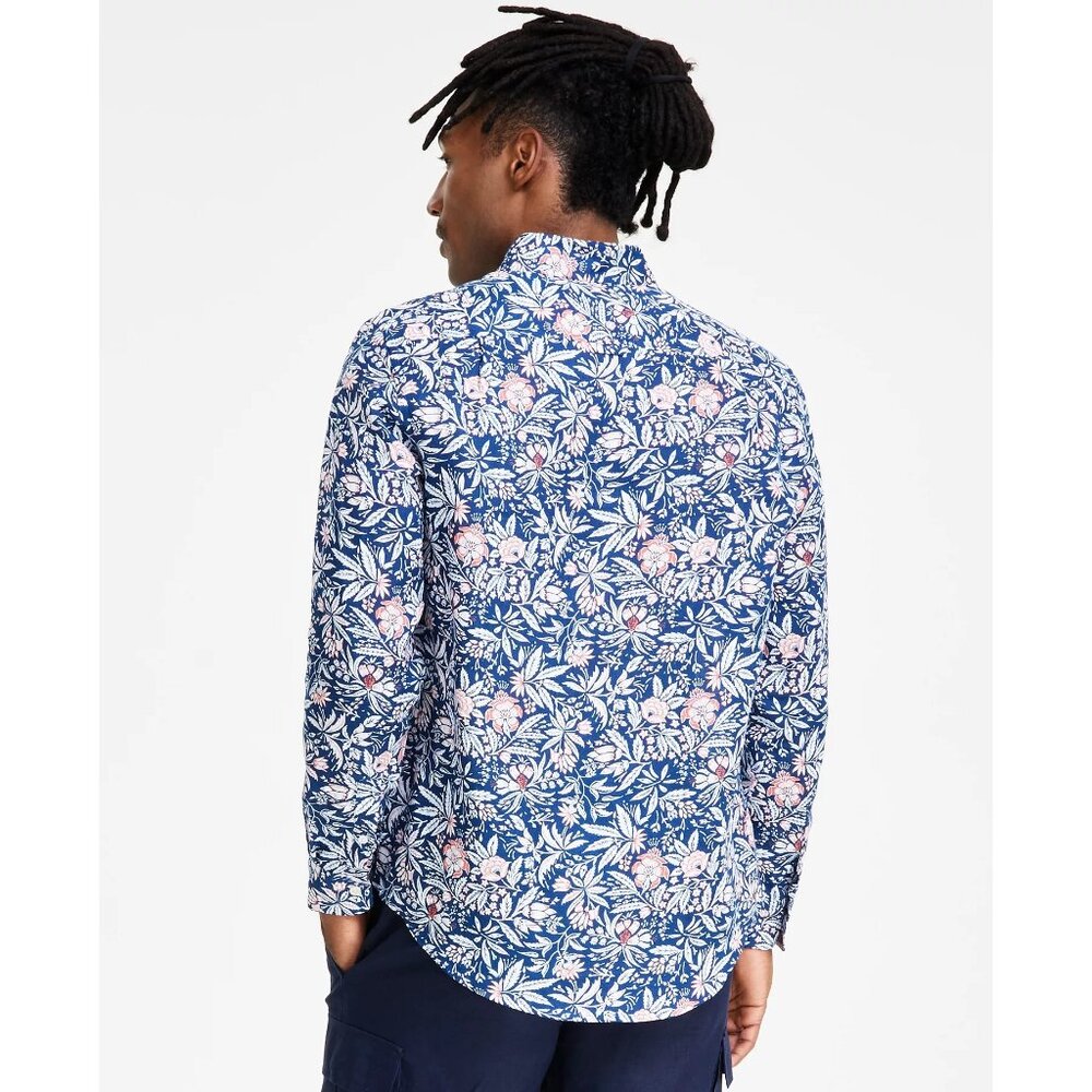 Club Room Mens Terra Regular Fit Floral Print Button Down Shirt Blue Size XL NWT - Picture 2 of 8
